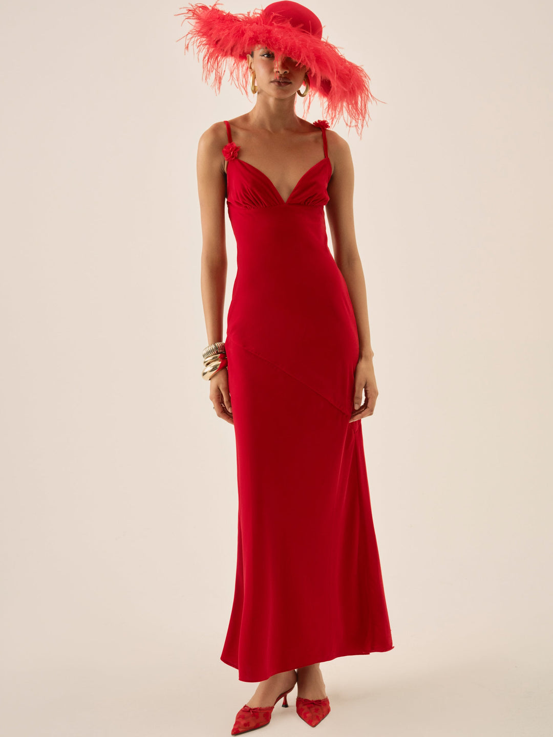 Huda Maxi Dress - Red | For Love and Lemons