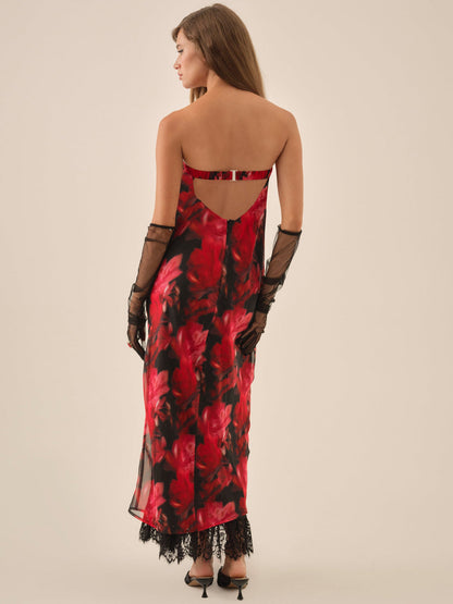 Dark Romance Maxi Dress - Red | For Love and Lemons