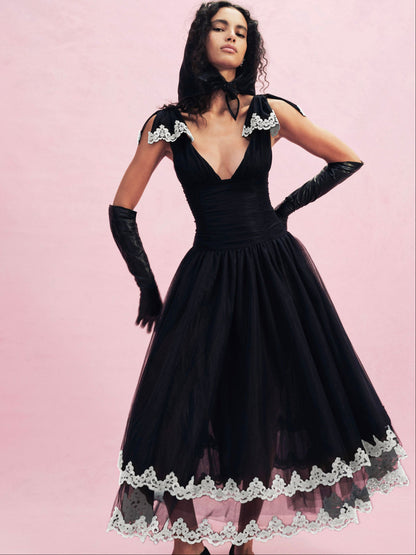 Nicole Midi Dress - Black | For Love and Lemons