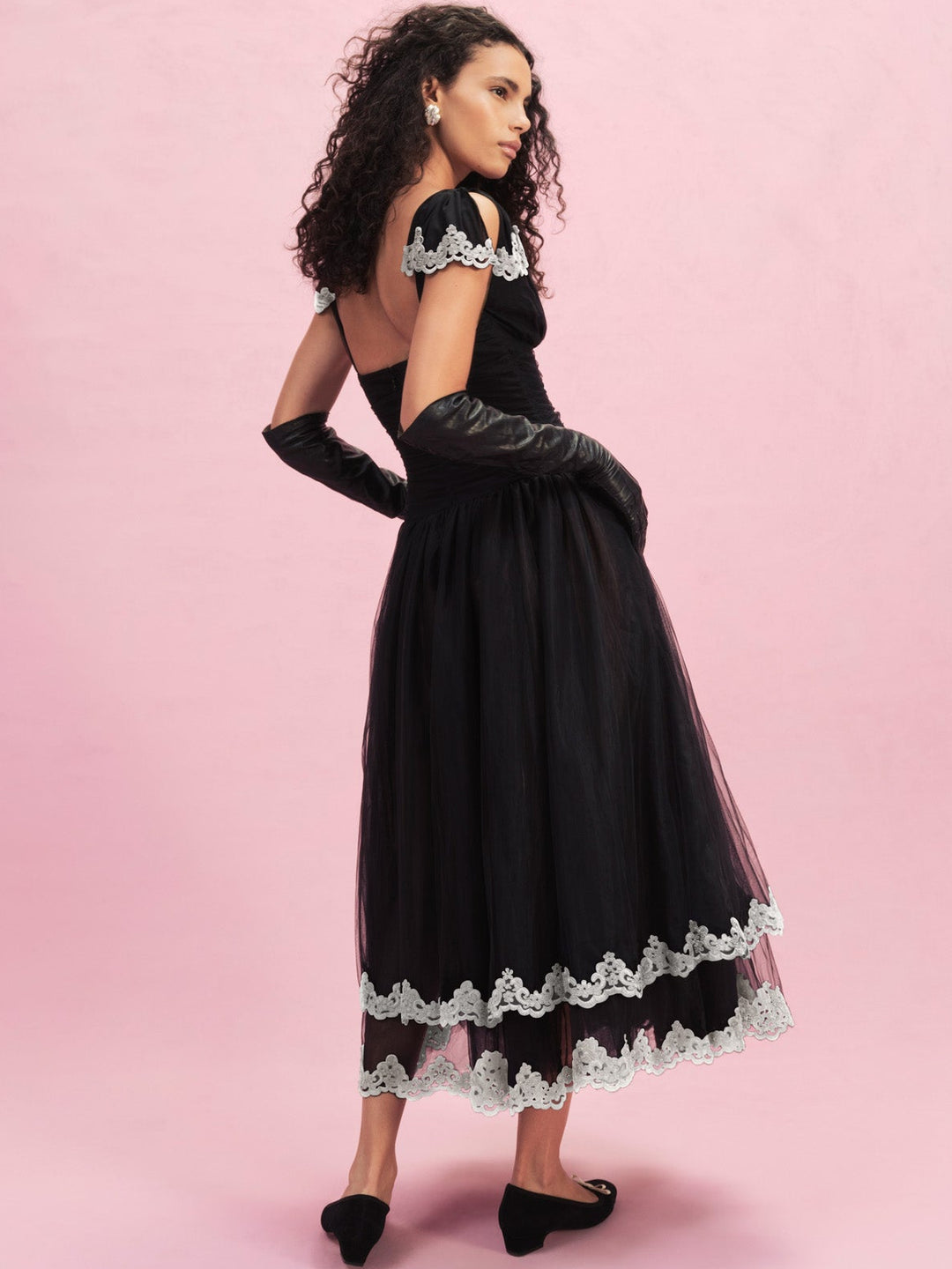 Nicole Midi Dress - Black | For Love and Lemons