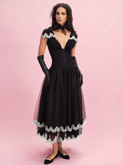 Nicole Midi Dress - Black | For Love and Lemons