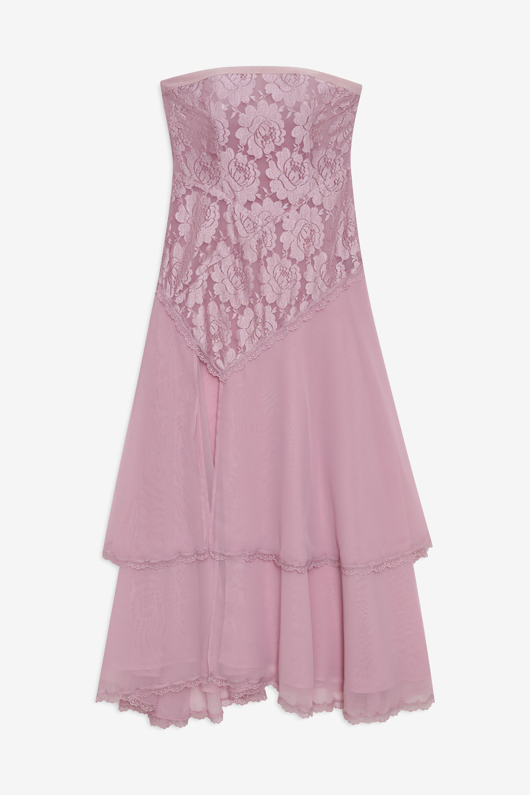 Claudia Rose Lace Strapless Midi Dress - Mulberry | For Love and Lemons