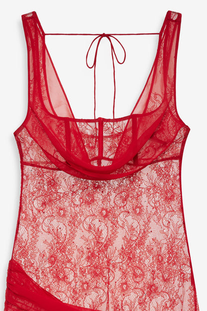 Sonja Slip Dress - Red | For Love and Lemons
