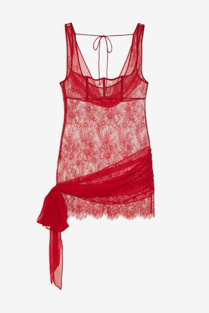 Sonja Slip Dress - Red | For Love and Lemons