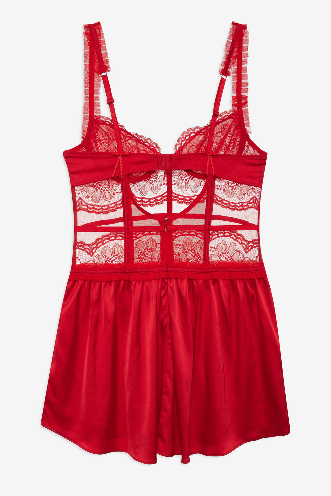 Fiona Lace Slip Dress - Red | For Love and Lemons