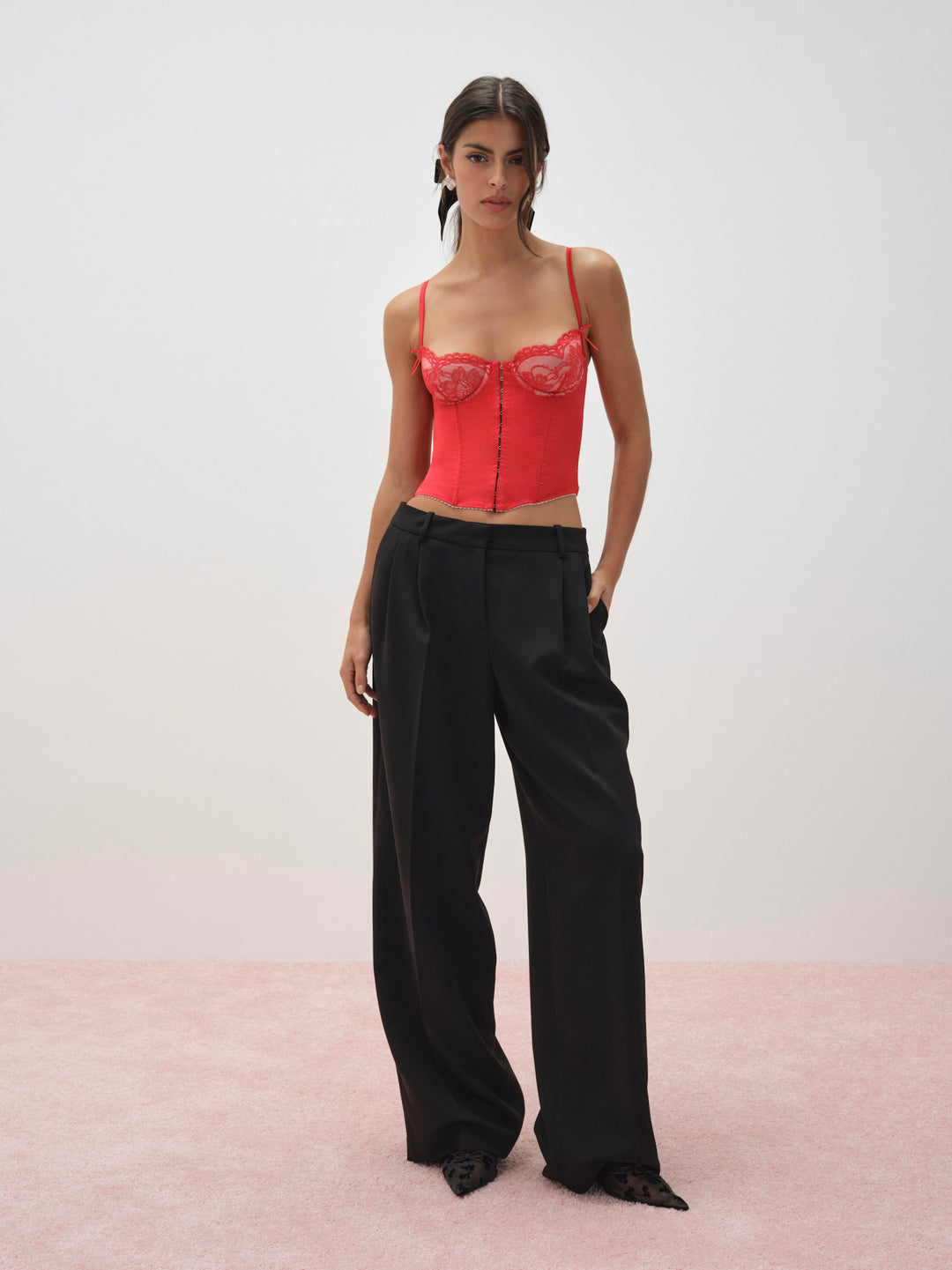 Fiona Lace Bustier - Red | For Love and Lemons