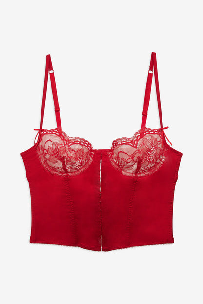Fiona Lace Bustier - Red | For Love and Lemons