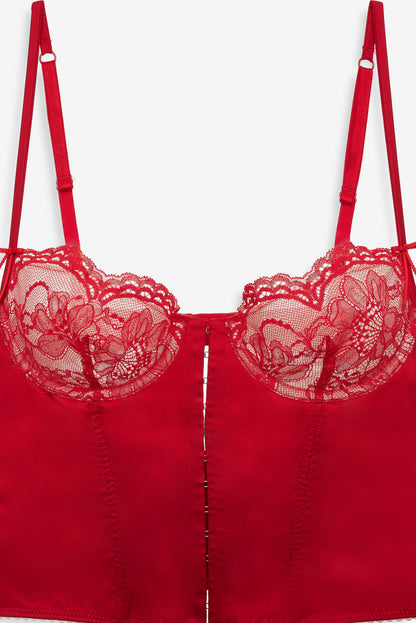 Fiona Lace Bustier - Red | For Love and Lemons