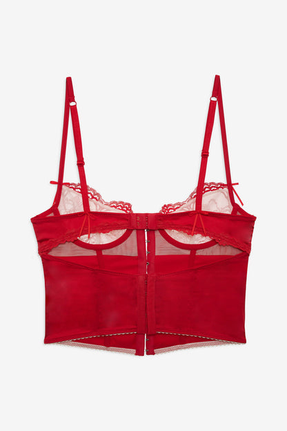 Fiona Lace Bustier - Red | For Love and Lemons