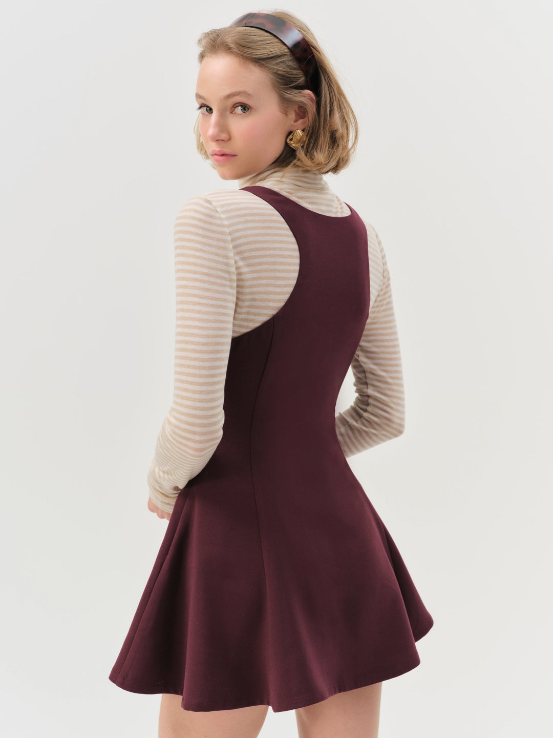 Selena Mini Dress - Burgundy | For Love and Lemons