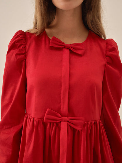 Lucia A-Line Mini Dress - Red | For Love and Lemons