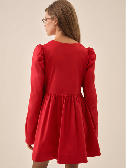Lucia A-Line Mini Dress - Red | For Love and Lemons