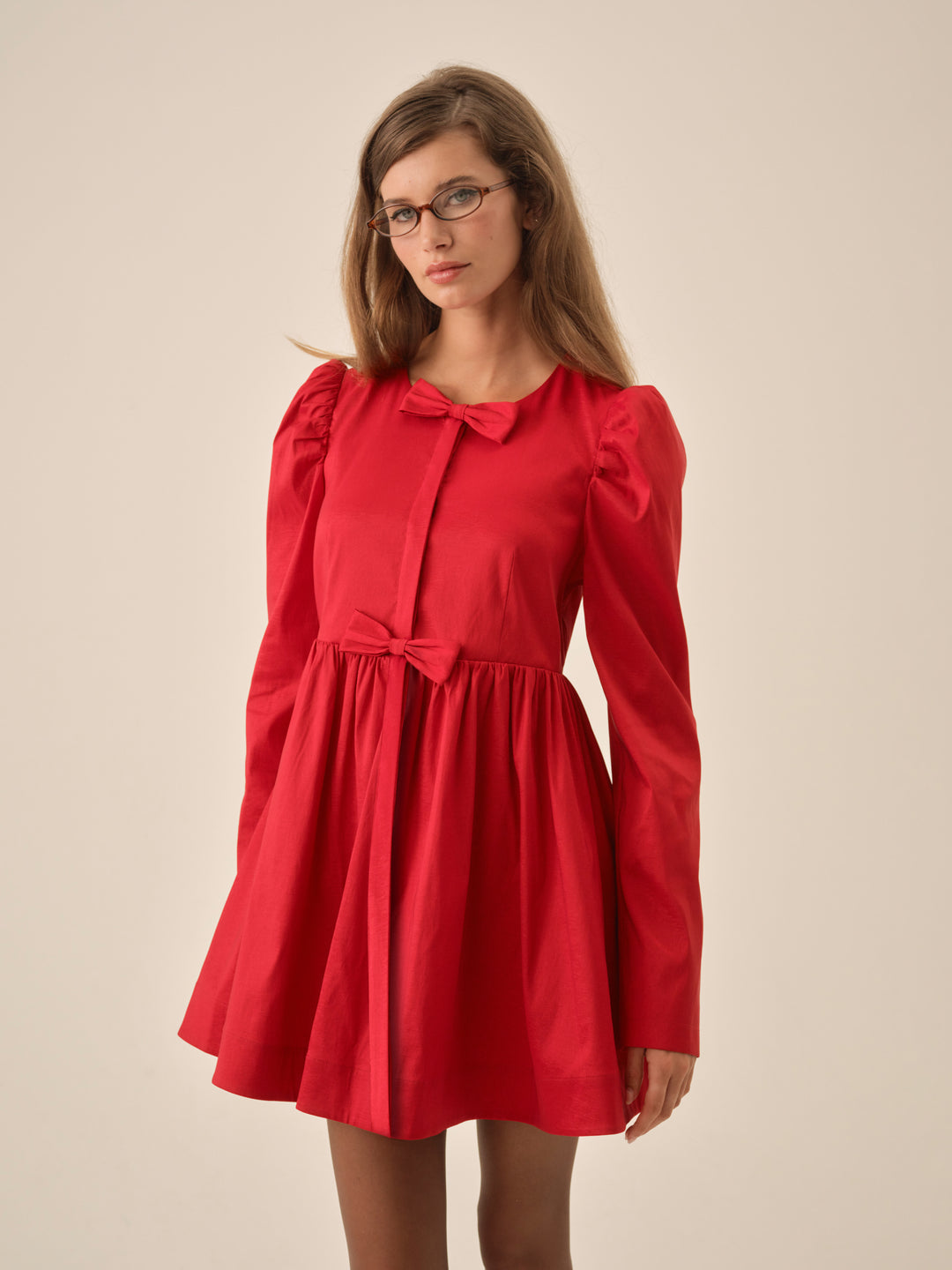 Lucia A-Line Mini Dress - Red | For Love and Lemons
