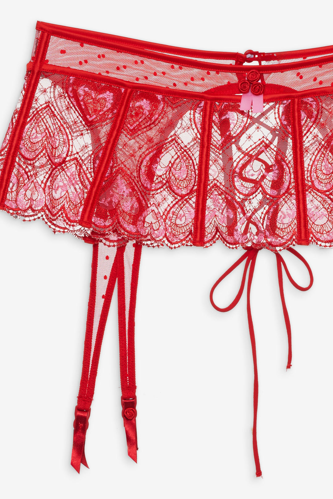 Heartbeat Garter Belt - Red | For Love and Lemons