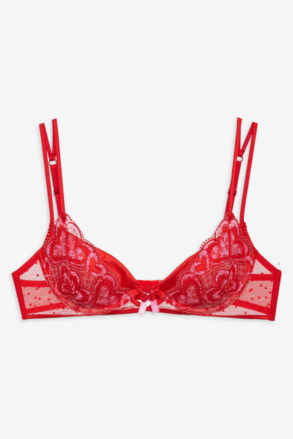 Heartbeat Underwire Bra - Red | For Love and Lemons