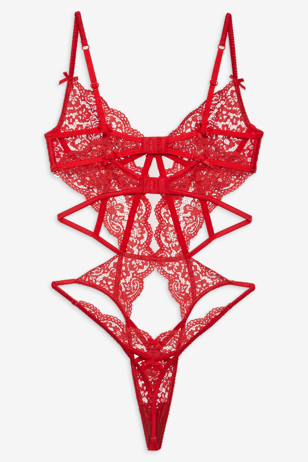 Creamsicle Lace Bodysuit - Red | For Love and Lemons