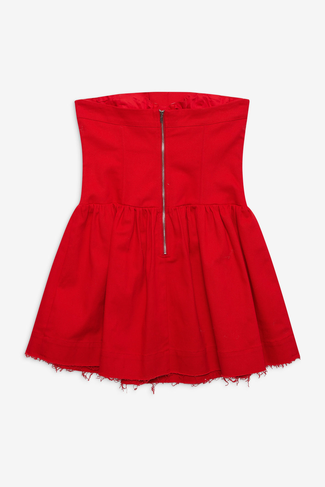Lipstick Denim Mini Dress - Red | For Love and Lemons