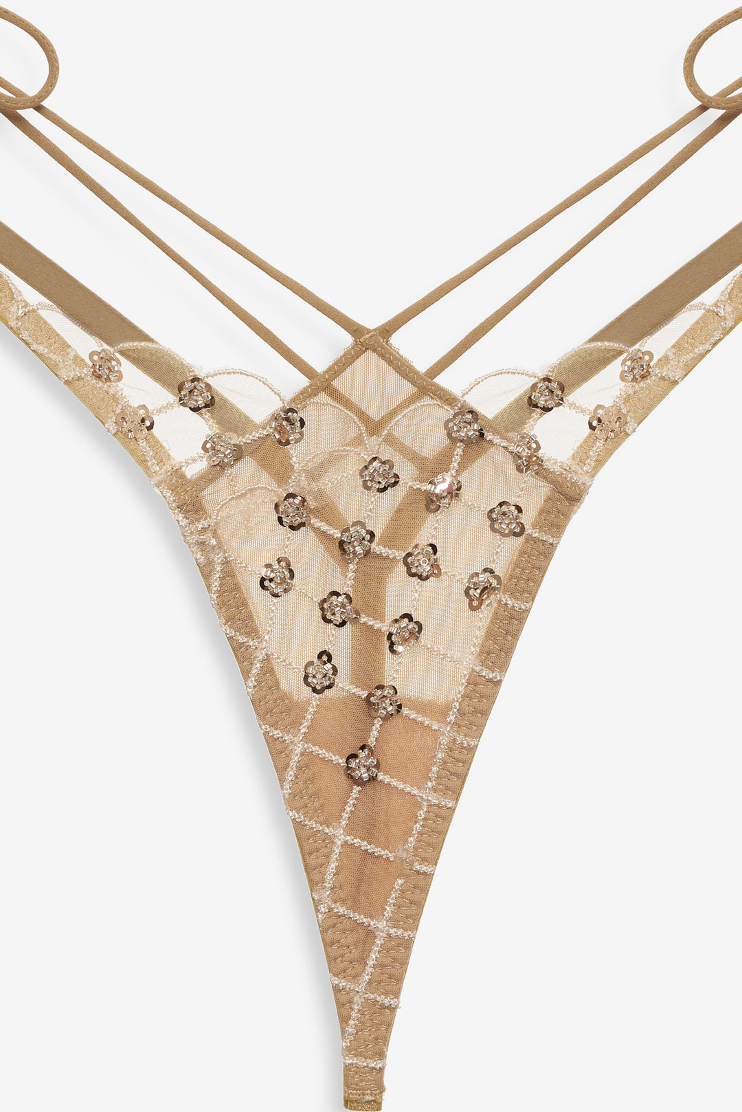 Dazzle Me Thong Panty - Gold | For Love and Lemons