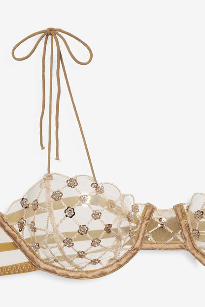 Dazzle Me Underwire Bra - Gold | For Love and Lemons