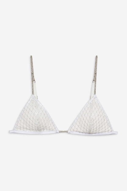 Glitter Bralette - White | For Love and Lemons