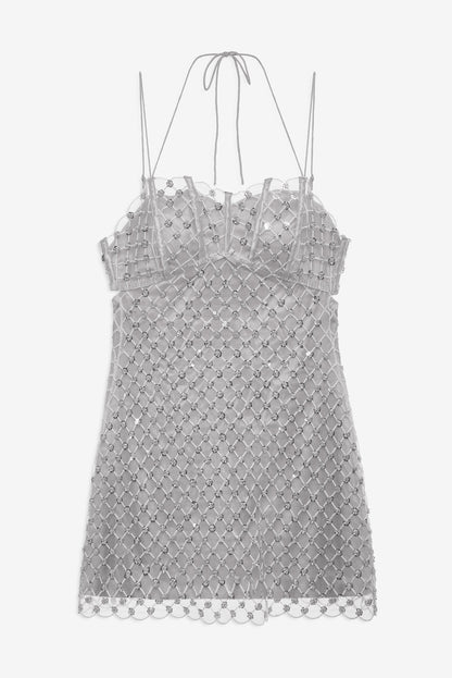Dazzle Me Slip Dress - Silver | For Love and Lemons