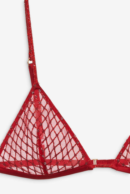 Glitter Bralette - Red | For Love and Lemons