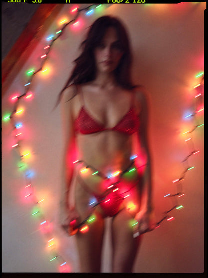 Glitter Bralette - Red | For Love and Lemons