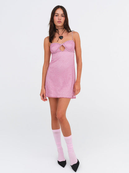 Glitter Slip Dress - Pink | For Love and Lemons