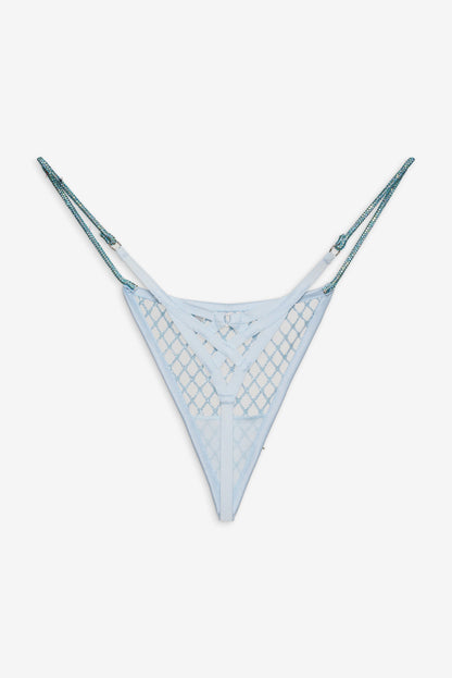 Glitter Thong Panty - Blue | For Love and Lemons