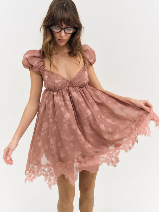 Olivia Mini Dress - Mahogany | For Love and Lemons