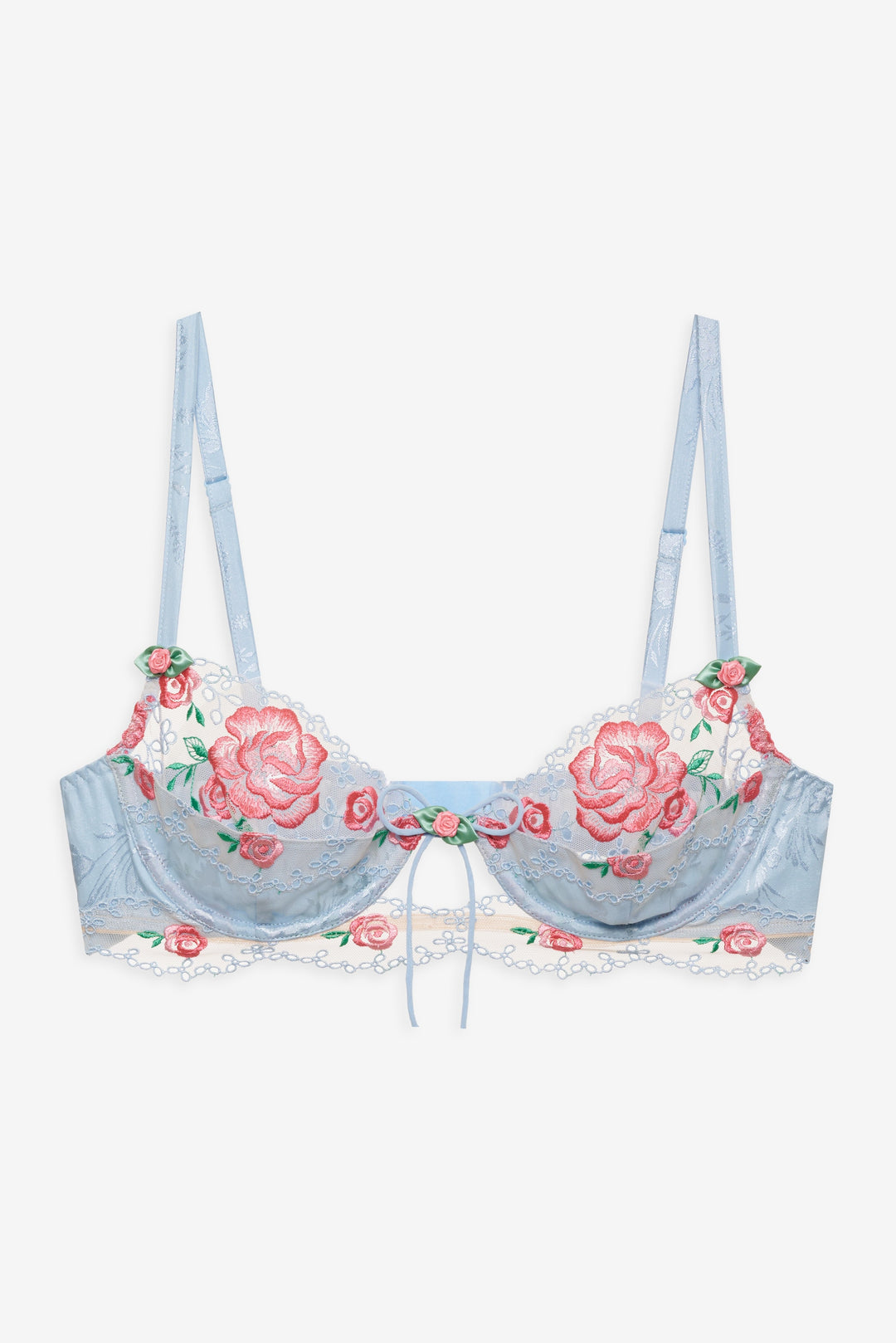 Vintage Rose Eyelet Bra - Blue | For Love and Lemons