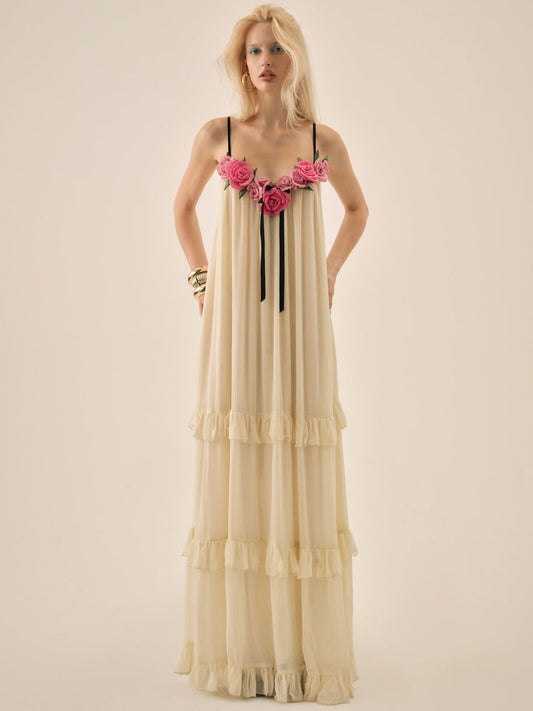 Rosalie Maxi Dress - Cream | For Love and Lemons