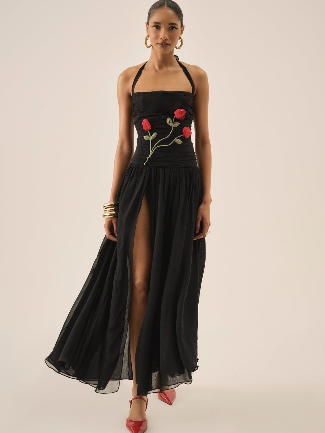 Ophelie Organza Maxi Dress - Black | For Love and Lemons