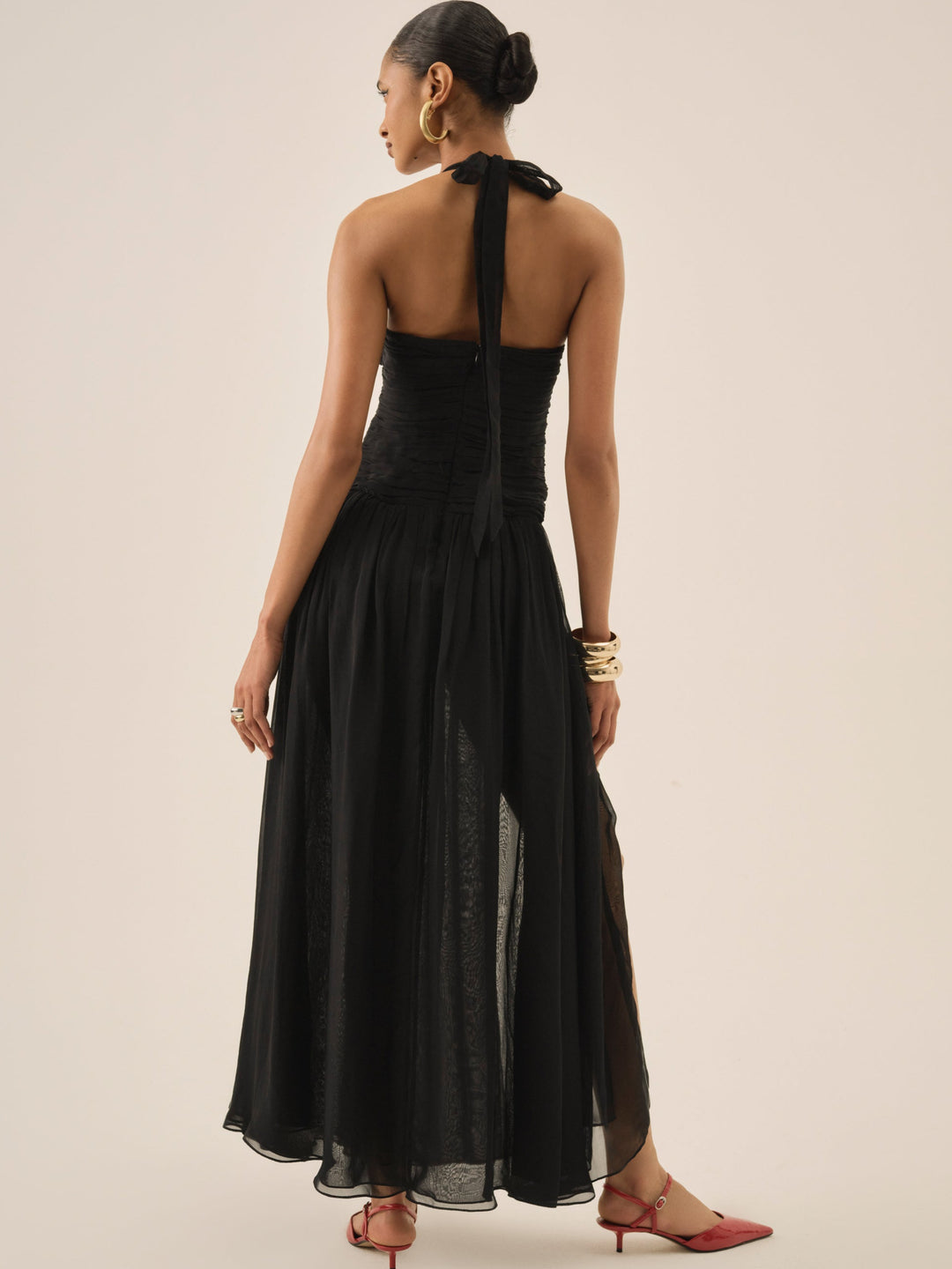 Ophelie Organza Maxi Dress - Black | For Love and Lemons