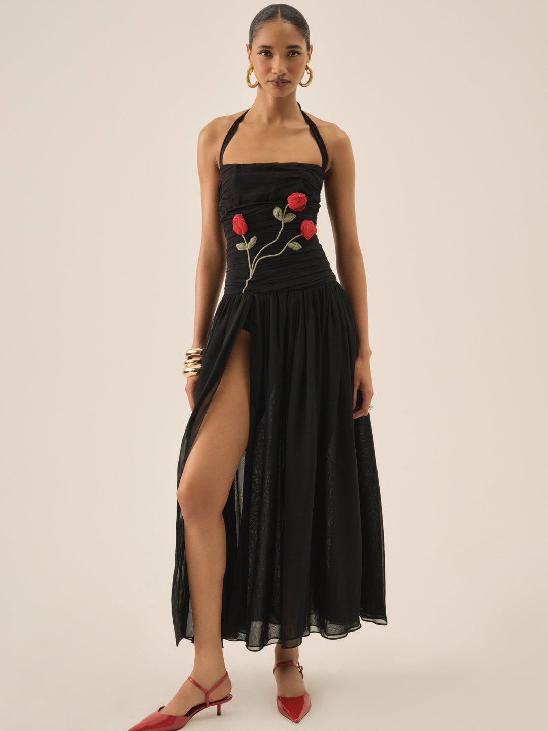 Ophelie Organza Maxi Dress - Black | For Love and Lemons