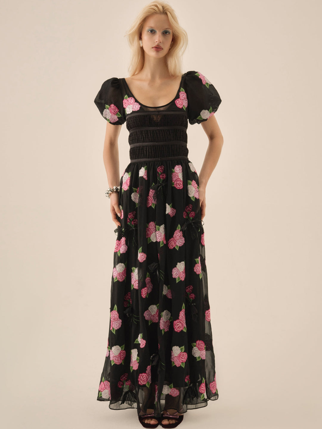 Midnight Garden Maxi Dress - Black | For Love and Lemons