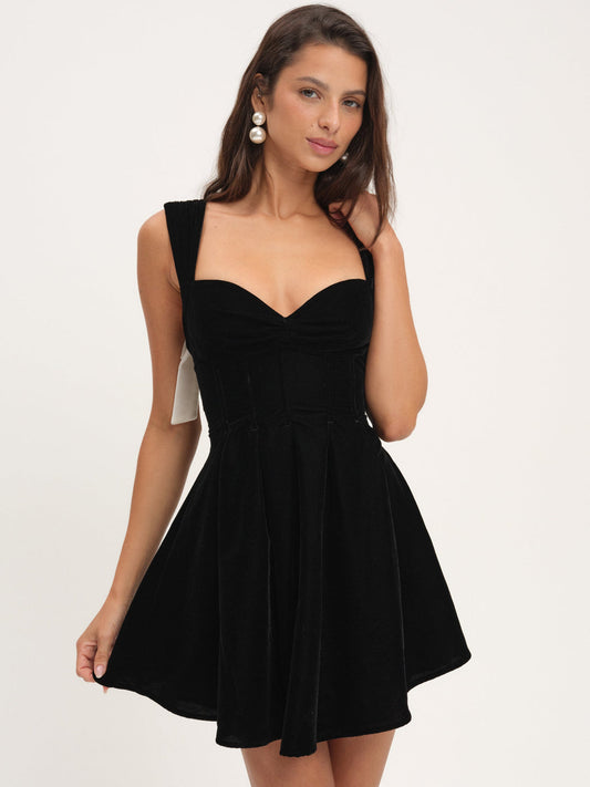 August Mini Dress - Black | For Love and Lemons