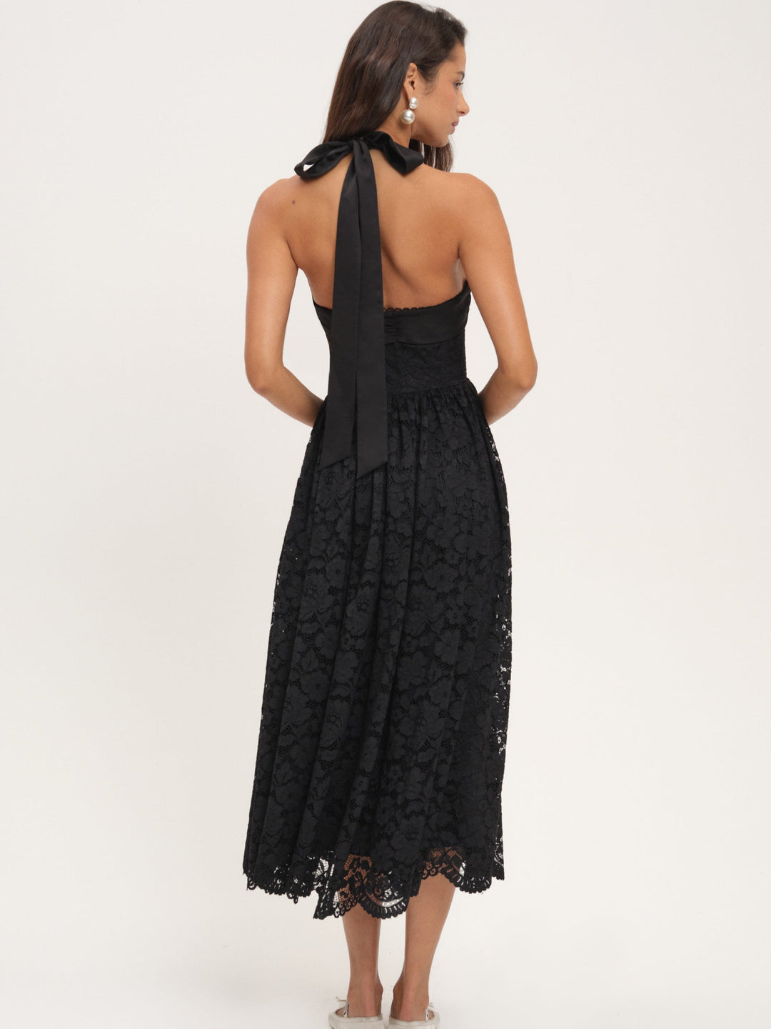 Lakeside Midi Dress - Black | For Love and Lemons