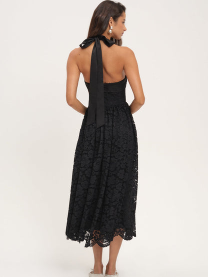 Lakeside Midi Dress - Black | For Love and Lemons