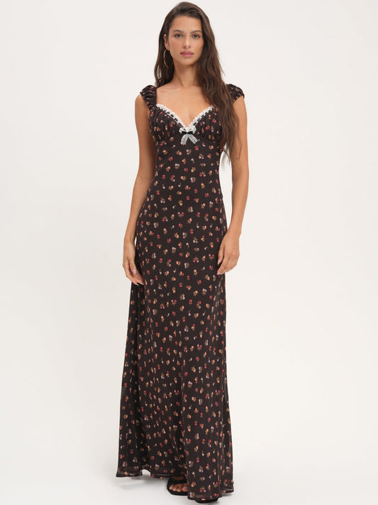 Emmaline Maxi Dress - Black | For Love and Lemons