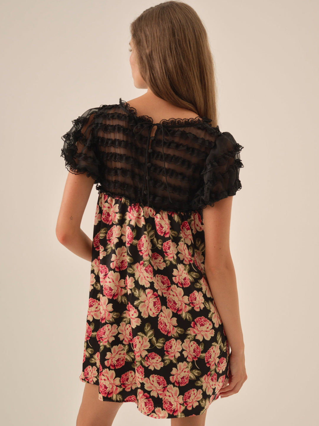 Belmond Floral Mini Dress - Black | For Love and Lemons