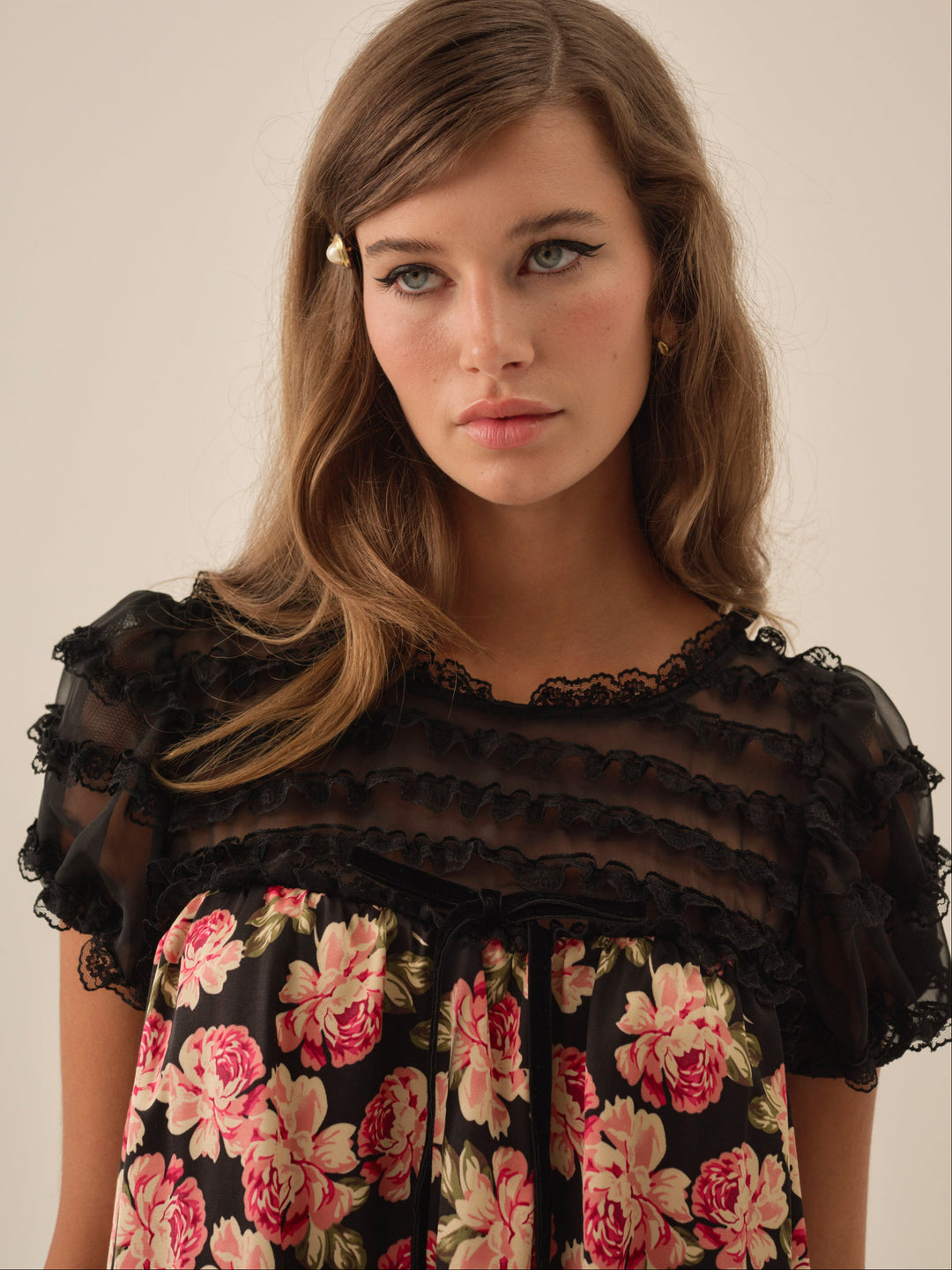 Belmond Floral Mini Dress - Black | For Love and Lemons