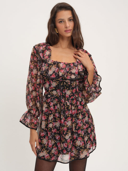 Amara Mini Dress - Black | For Love and Lemons