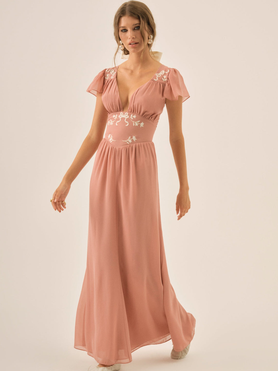 Emmie Chiffon Maxi Dress - Mauve | For Love and Lemons