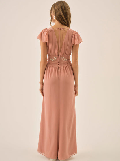 Emmie Chiffon Maxi Dress - Mauve | For Love and Lemons