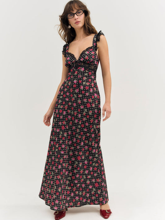 Clarisse Maxi Dress - Black | For Love and Lemons