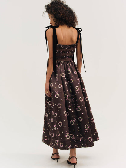 Kendra Midi Dress - Brown | For Love and Lemons
