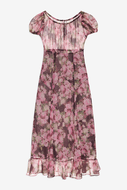 Adeline Floral Midi Dress - Brown | For Love and Lemons
