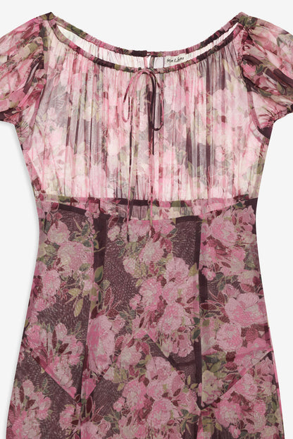 Adeline Floral Midi Dress - Brown | For Love and Lemons