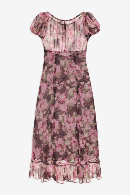 Adeline Floral Midi Dress - Brown | For Love and Lemons